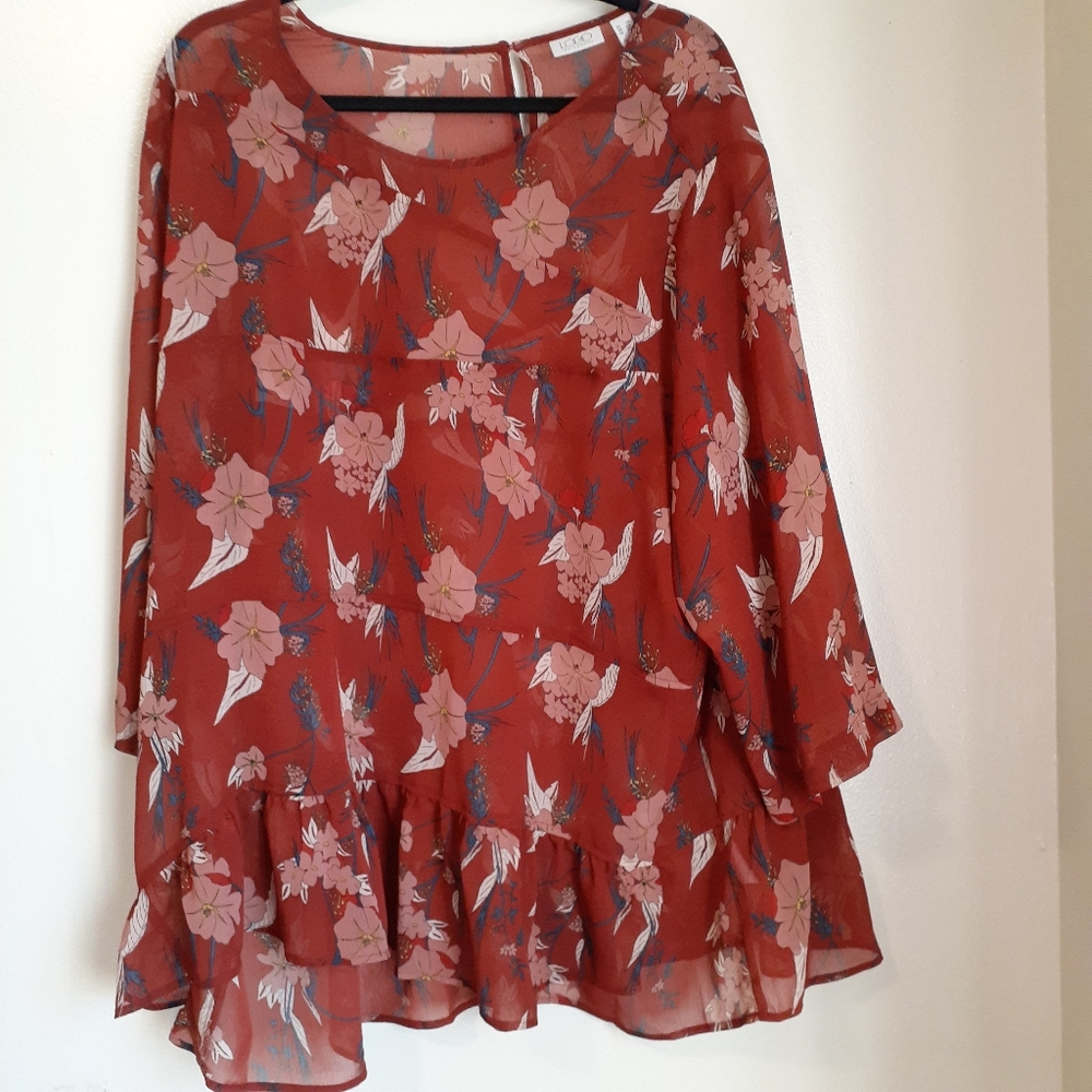 Lori Goldstein Sheer Shirt